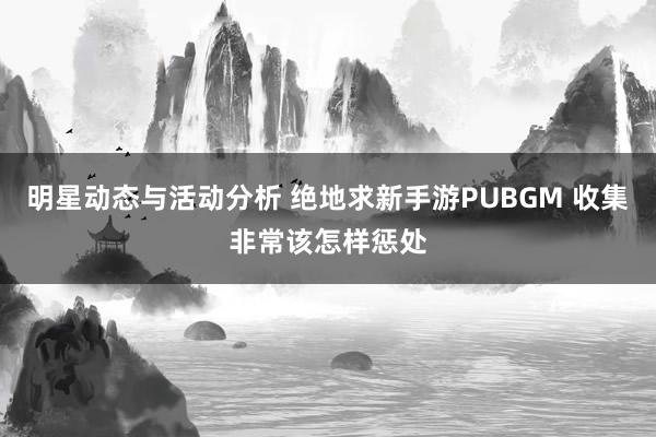 明星动态与活动分析 绝地求新手游PUBGM 收集非常该怎样惩处