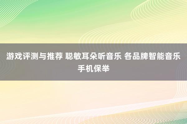 游戏评测与推荐 聪敏耳朵听音乐 各品牌智能音乐手机保举