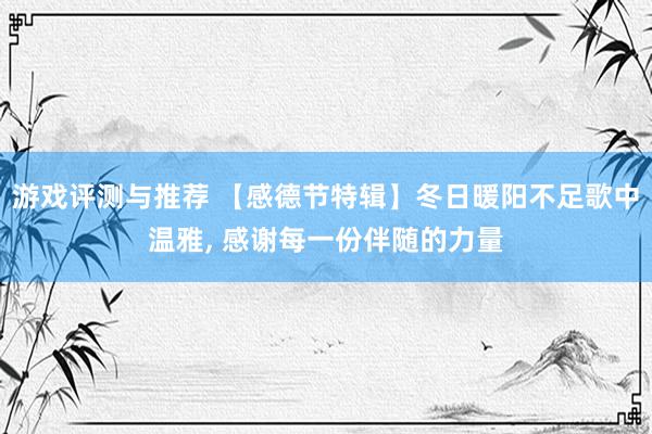 游戏评测与推荐 【感德节特辑】冬日暖阳不足歌中温雅, 感谢每一份伴随的力量